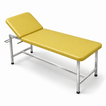 3026 Canapea Consultatii CC 01, cadrul Inox, Fara Role, Cu suport rola hartie, Galben