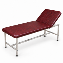 3023 Canapea Consultatii CC 01, cadrul Inox, Fara Role, Fara suport rola hartie, Visiniu